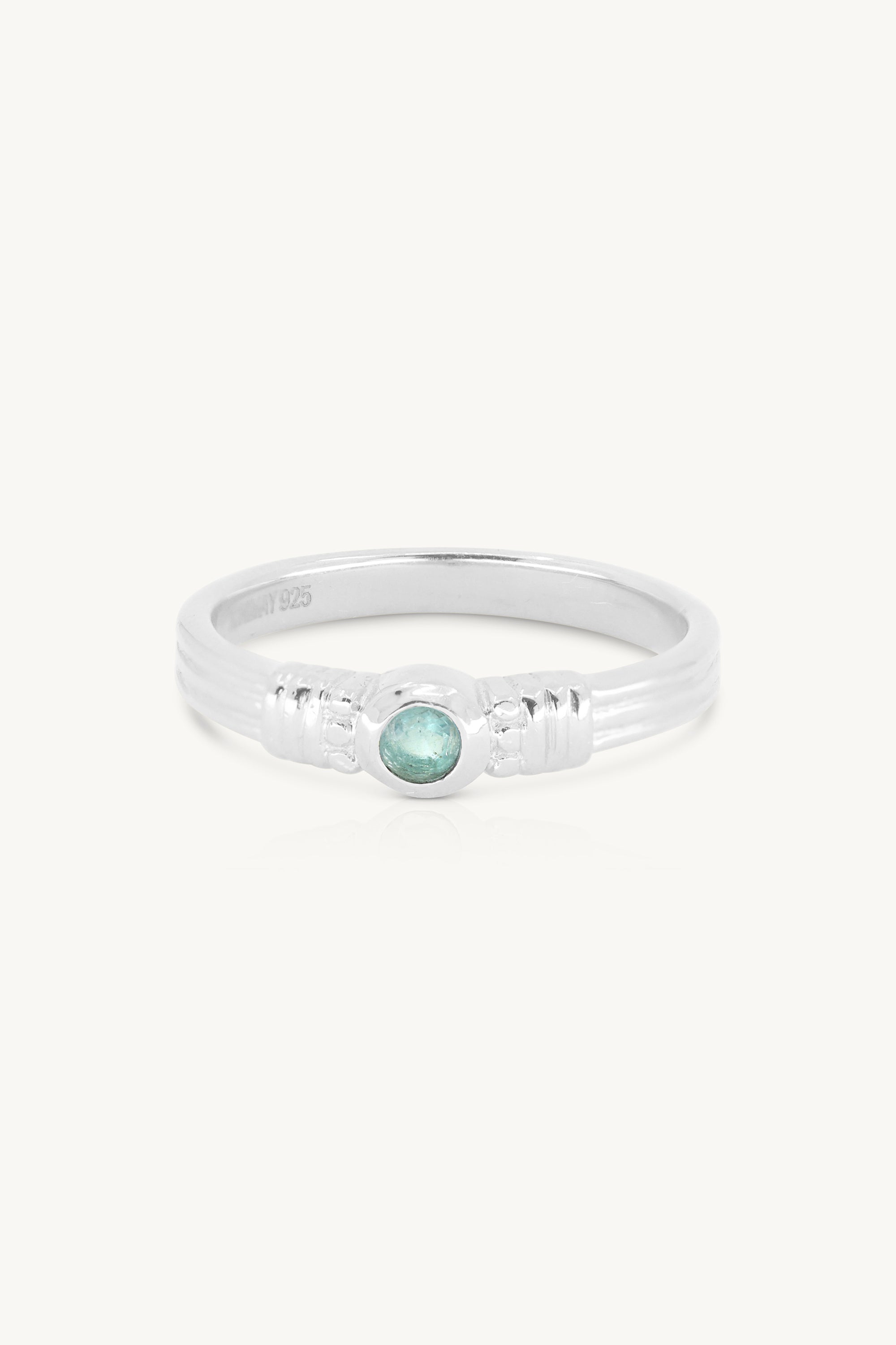 Rare Apatite Silver Ring for Women - Genuine Natural Gemstone Jewelry - Perfect for Everyday Wear, Gift Giving & Special Occasions