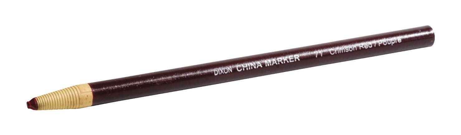 Phano China Markers - 12 Pack Crimson Red Wax Pencils for Art, Drafting & Industrial Marking | Ideal for Artists, Engineers & DIY Projects