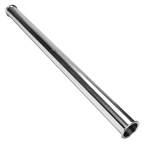 DERNORD 304 Stainless Steel Sanitary Spool Tube - 3 Inch Tri Clamp 91MM Ferrule Flange, 48 Inch (1219MM) Seamless Round Tubing for Food Processing, Brewery & Pharmaceutical Industries