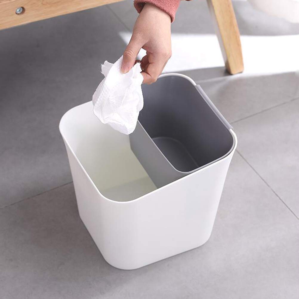 Eco-Friendly Kitchen Trash Can with Lid - 13 Gallon Waste Disposal Bin for Home, Office & Bathroom - Durable Garbage Container for Wet & Dry Waste - Space-Saving Design Perfect for Under Sink & Countertop Use