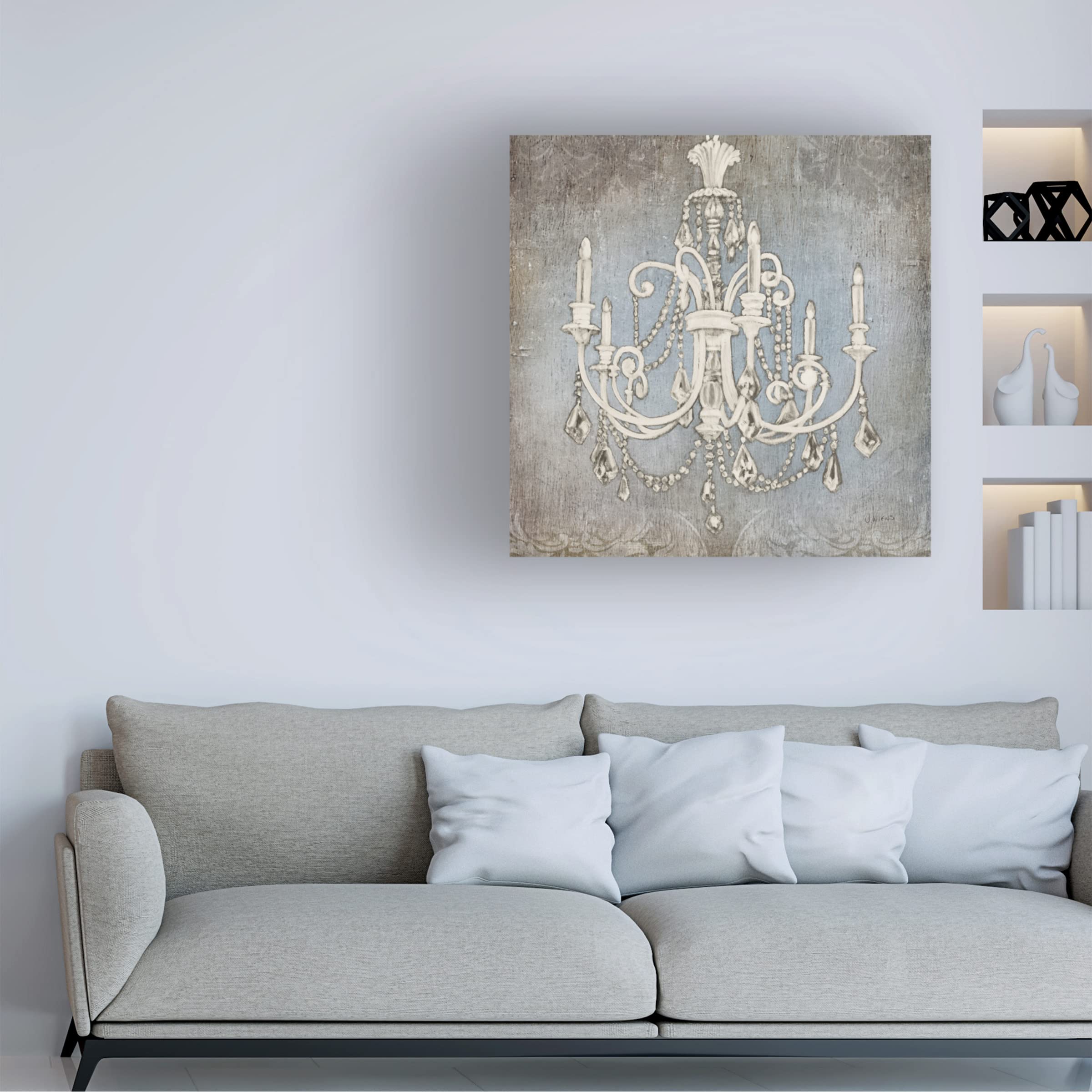 Trademark Fine Art 'Luxurious Lights III' Canvas Wall Art by James Wiens - Modern Abstract Painting for Living Room, Bedroom & Office Decor