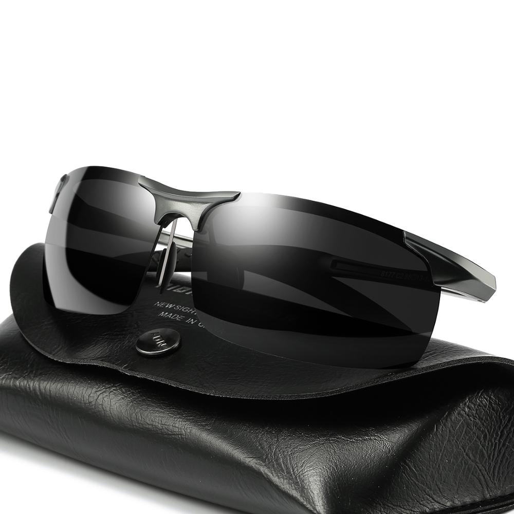 Aidien Unisex Full Rim Rectangle Aluminum Magnesium Reading Glasses & Sunglasses B8177 - Lightweight Eyewear for Reading, Driving, and Outdoor Activities