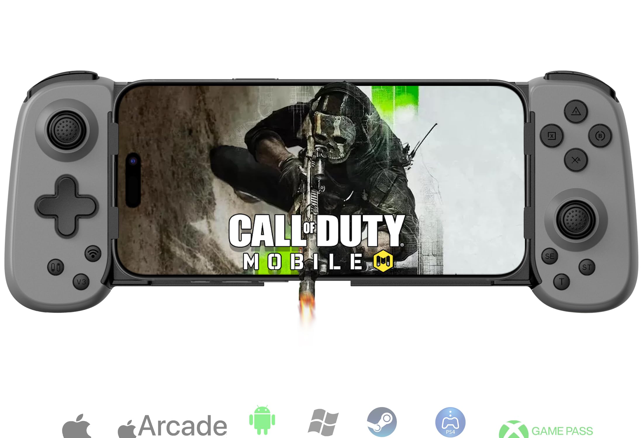 Wireless Gamepad for iPhone/Android/PC/PS5 - Turbo/Gyro/Dual Motors - Perfect for Cloud Gaming & Streaming