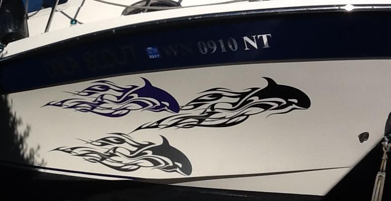 Orca Killer Whale Boat Vinyl Decals - Waterproof Marine Stickers for Boats, Kayaks, Jet Skis - Perfect for Outdoor Water Sports and Nautical Decor