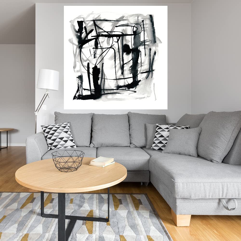 Inktober Fine Art Canvas Wall Decor by Artist Kim Johnson - 37x37 Inches - Ready to Hang - Perfect for Living Room, Bedroom, Office & More - Handmade Abstract Painting for Home & Commercial Spaces
