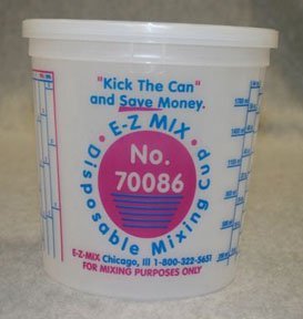 2 1/2 Quart Disposable Mixing Cups - 25 Pack | Heavy-Duty Plastic Measuring & Mixing Containers for Baking, Cooking, Painting & Epoxy Resin Projects