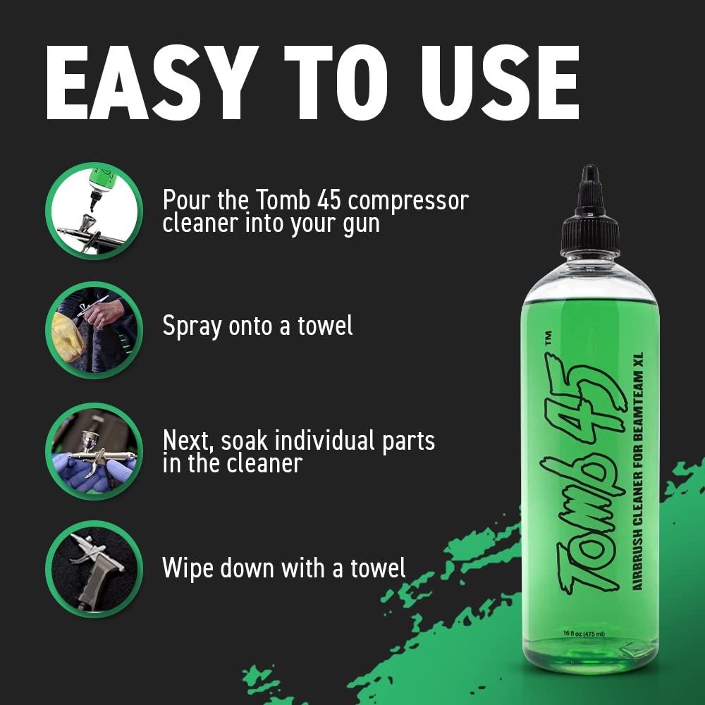Tomb45® Airbrush Cleaner – Professional Airbrush Tool Cleaner for Artists & Hobbyists | Ideal for Acrylic, Watercolor & Model Paint Cleaning