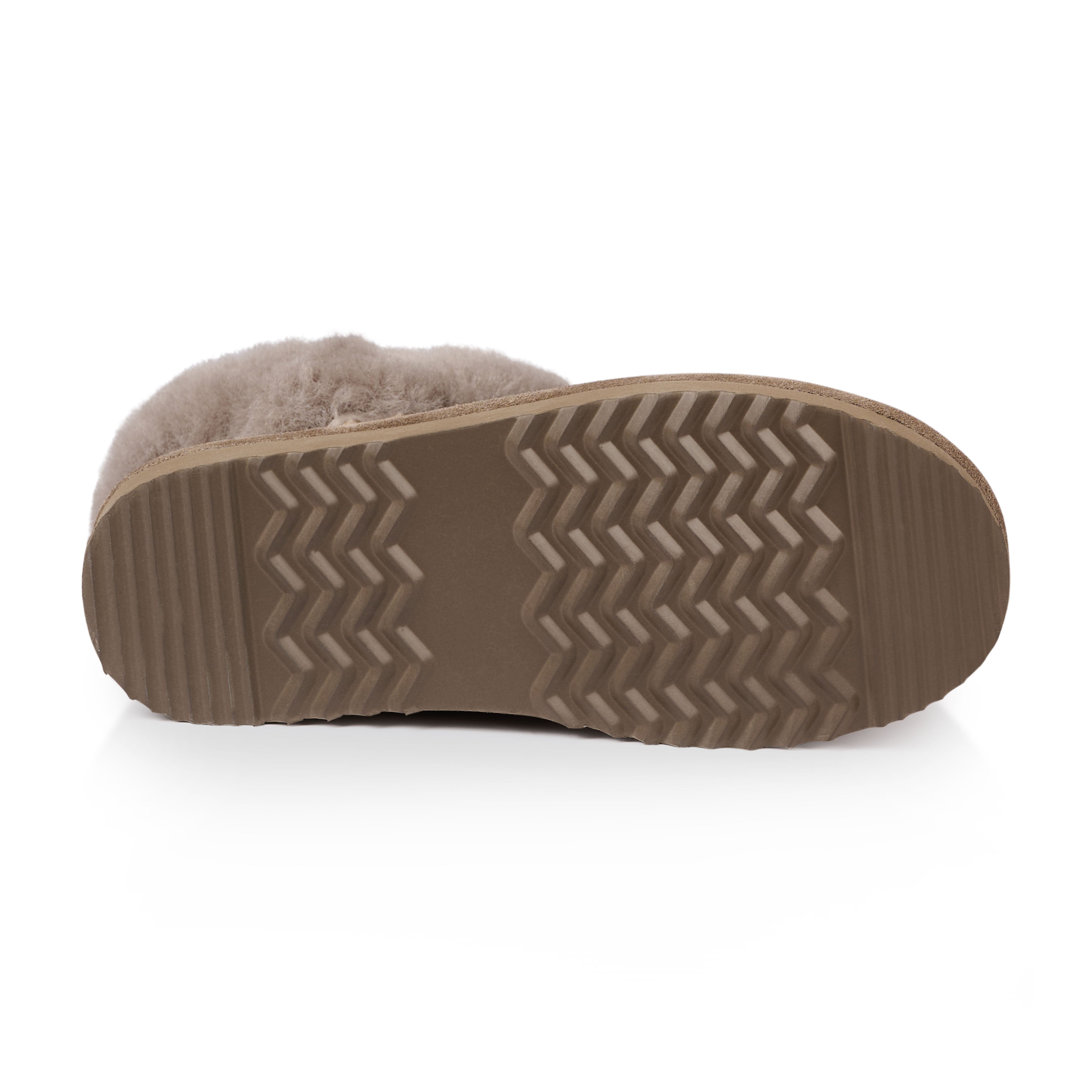 Willow Women's Cozy Memory Foam Slippers - Soft Indoor/Outdoor House Shoes (Charcoal Taupe) for Relaxing at Home, Lounging & Quick Errands