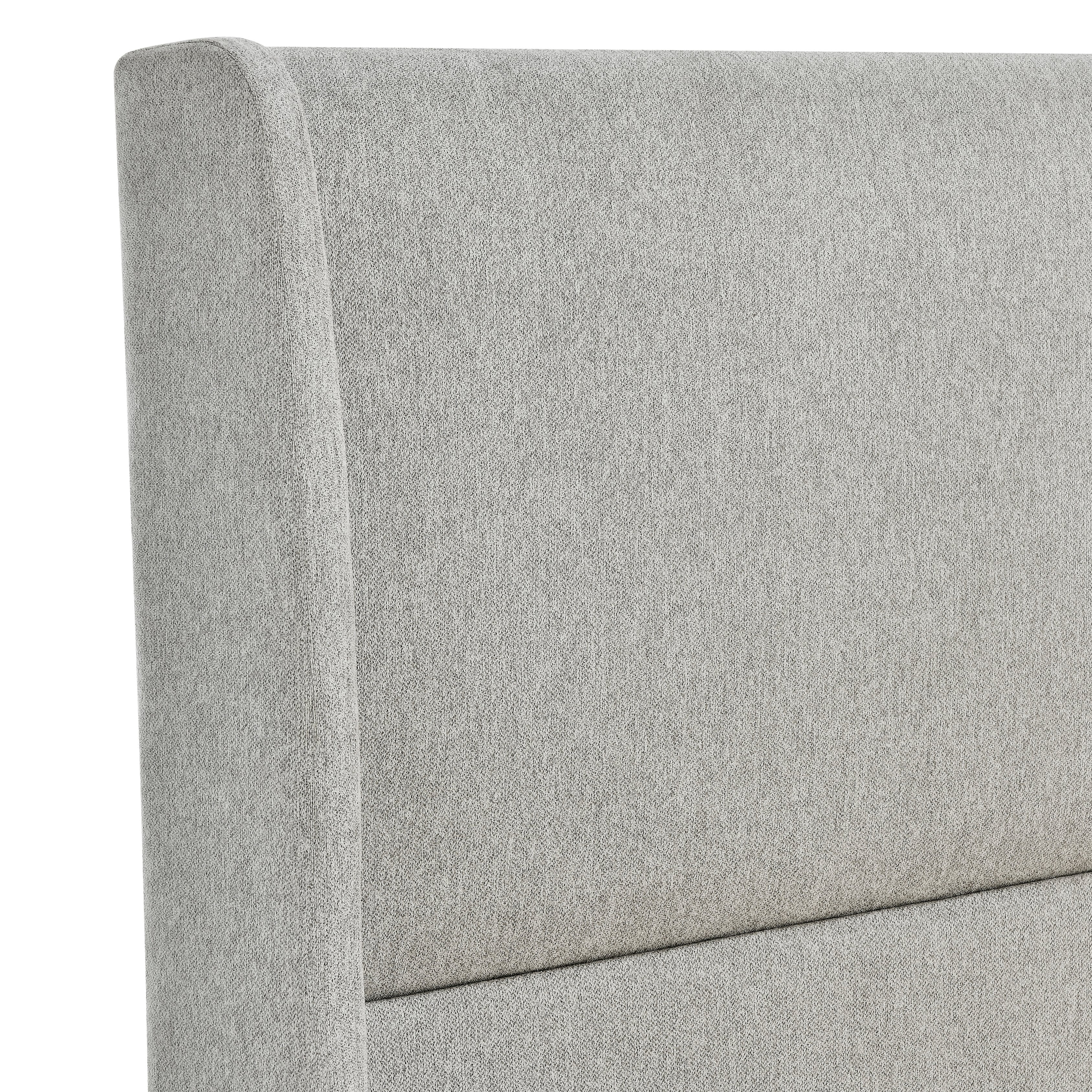 Roundhill Furniture Rozitta Upholstered Wingback Platform Bed Frame - Queen Size Upholstered Bed with Button Tufted Headboard for Bedroom, Modern Luxury Bed Frame with Sturdy Wooden Slat Support (Perfect for Master Bedroom, Guest Room or Apartment)