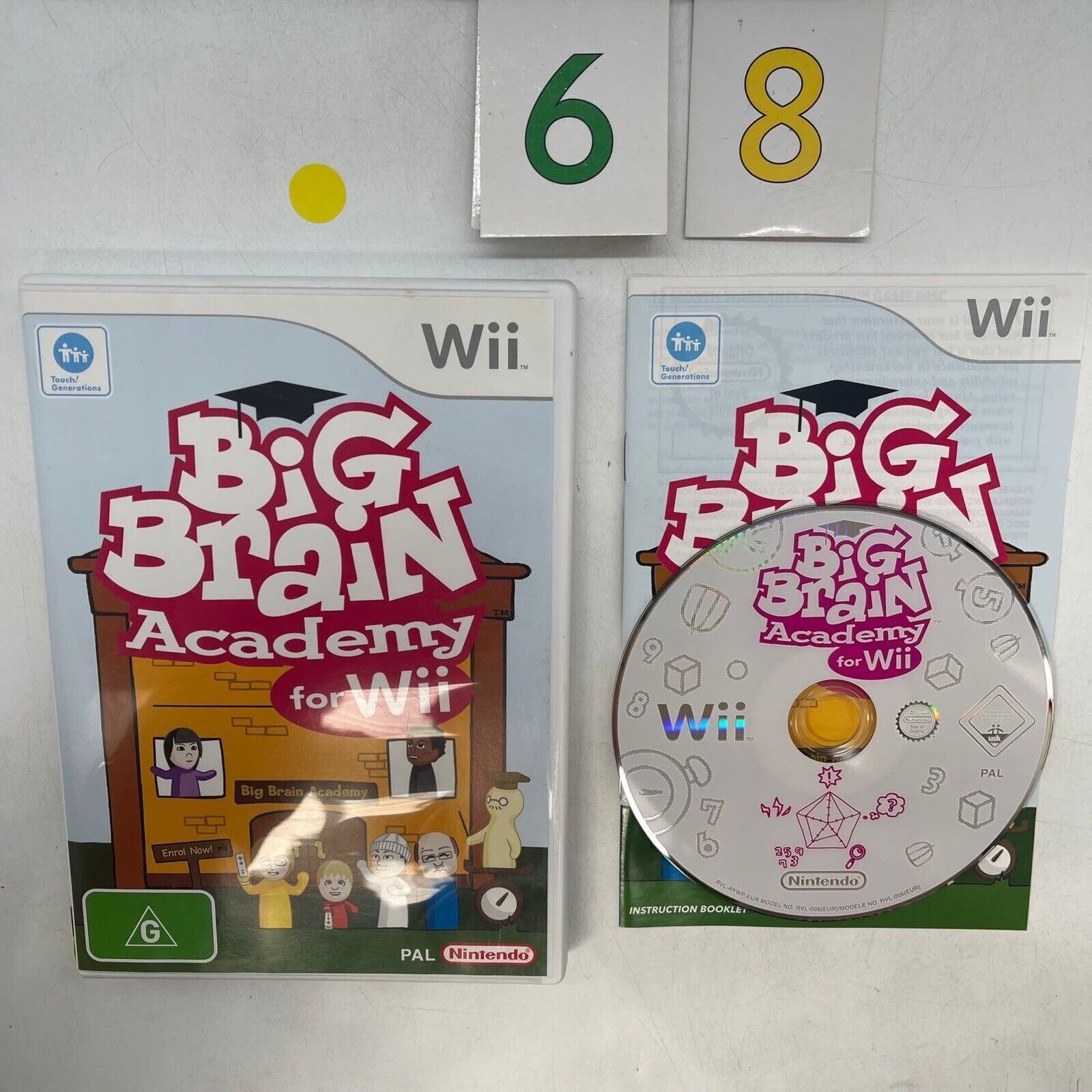 Big Brain Academy - Nintendo Wii Game with Manual (PAL Version) - Fun Brain Training & Puzzle Challenges for Family Game Night