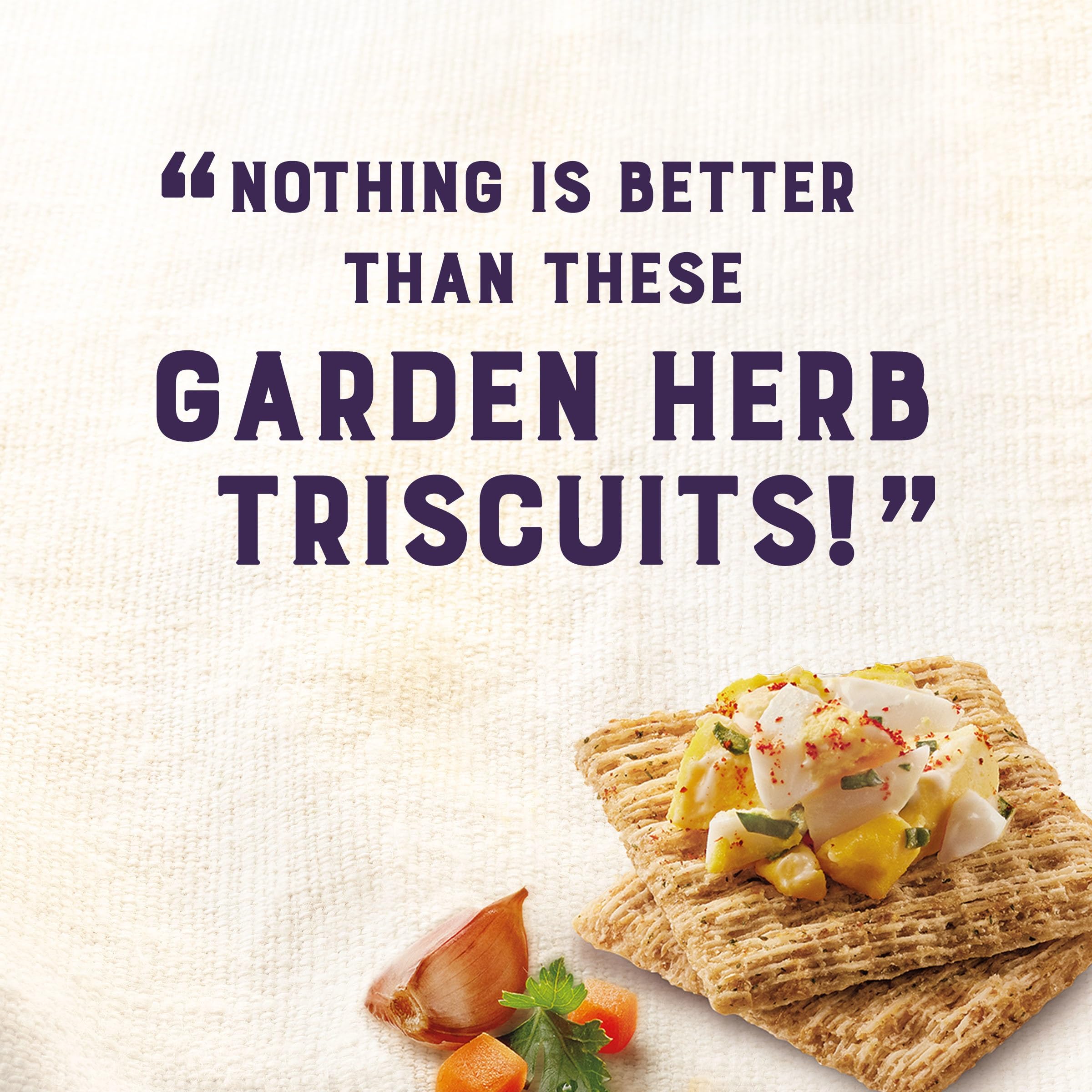 Triscuit Garden Herb Whole Grain Wheat Crackers - Healthy Lunch Snacks & On-the-Go Snacks (8.5 oz) | Perfect for Office, School & Picnic Baskets