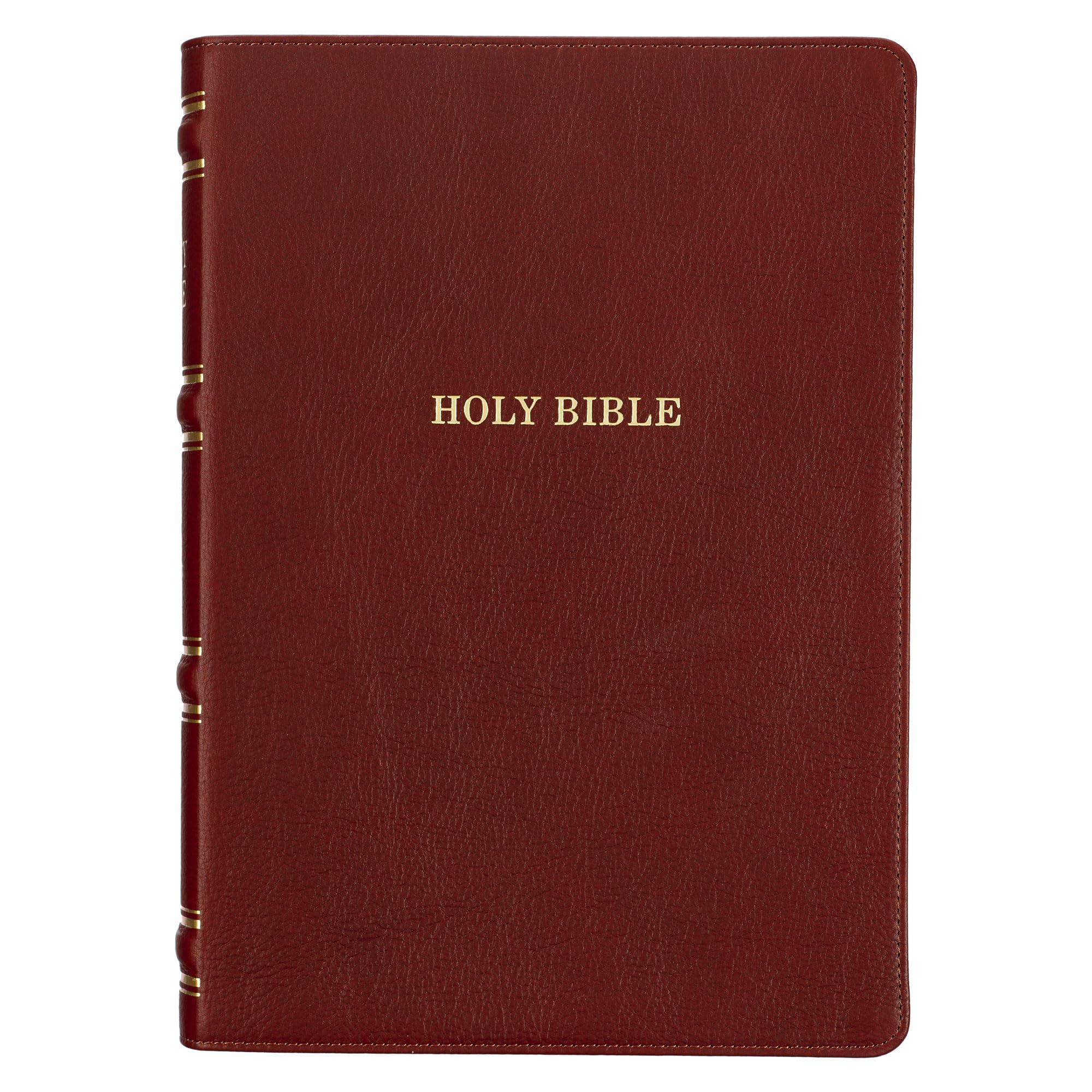 KJV Study Bible - Premium Full Grain Leather, Thumb Index, King James Version Holy Bible, Saddle Tan (Standard Print) | Perfect for Bible Study, Church Services & Christian Devotionals