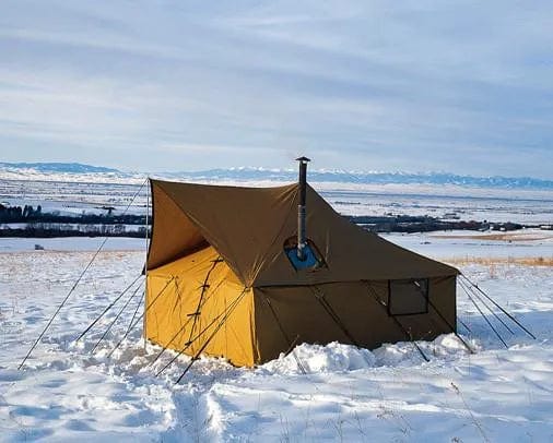 Montana Canvas Spike Tent - Heavy Duty Waterproof Camping Tent for Outdoor Adventures, Hiking & Backpacking - Perfect for Family Camping Trips & Wilderness Exploration