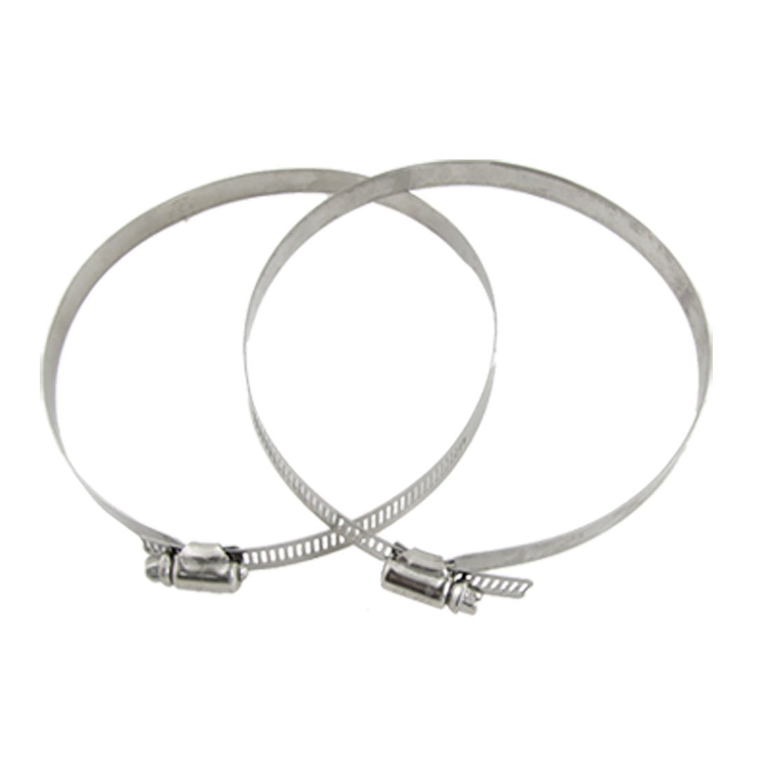 uxcell 2 Pcs Adjustable Stainless Steel Hose Clamps 130-152mm for Automotive, Plumbing & Marine Applications - Heavy Duty Pipe Clamp for Secure Connections