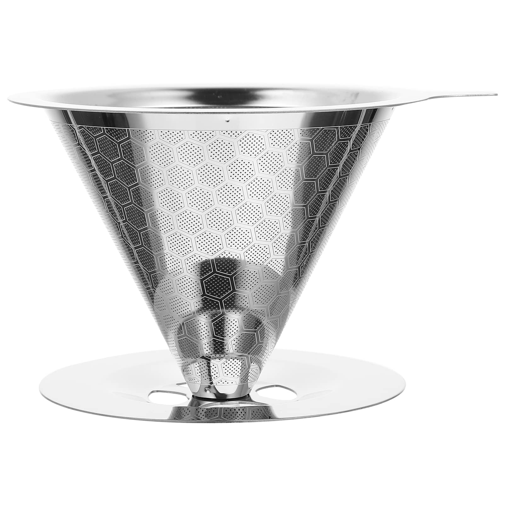 Premium 2-Pack Stainless Steel Coffee Filters - Reusable Metal Cone Dripper for Pour Over, Cold Brew & Espresso - Fine Mesh Strainer for French Press, Chemex & Drip Coffee Makers - Eco-Friendly Silver Coffee Filter Set for Home & Office Brewing