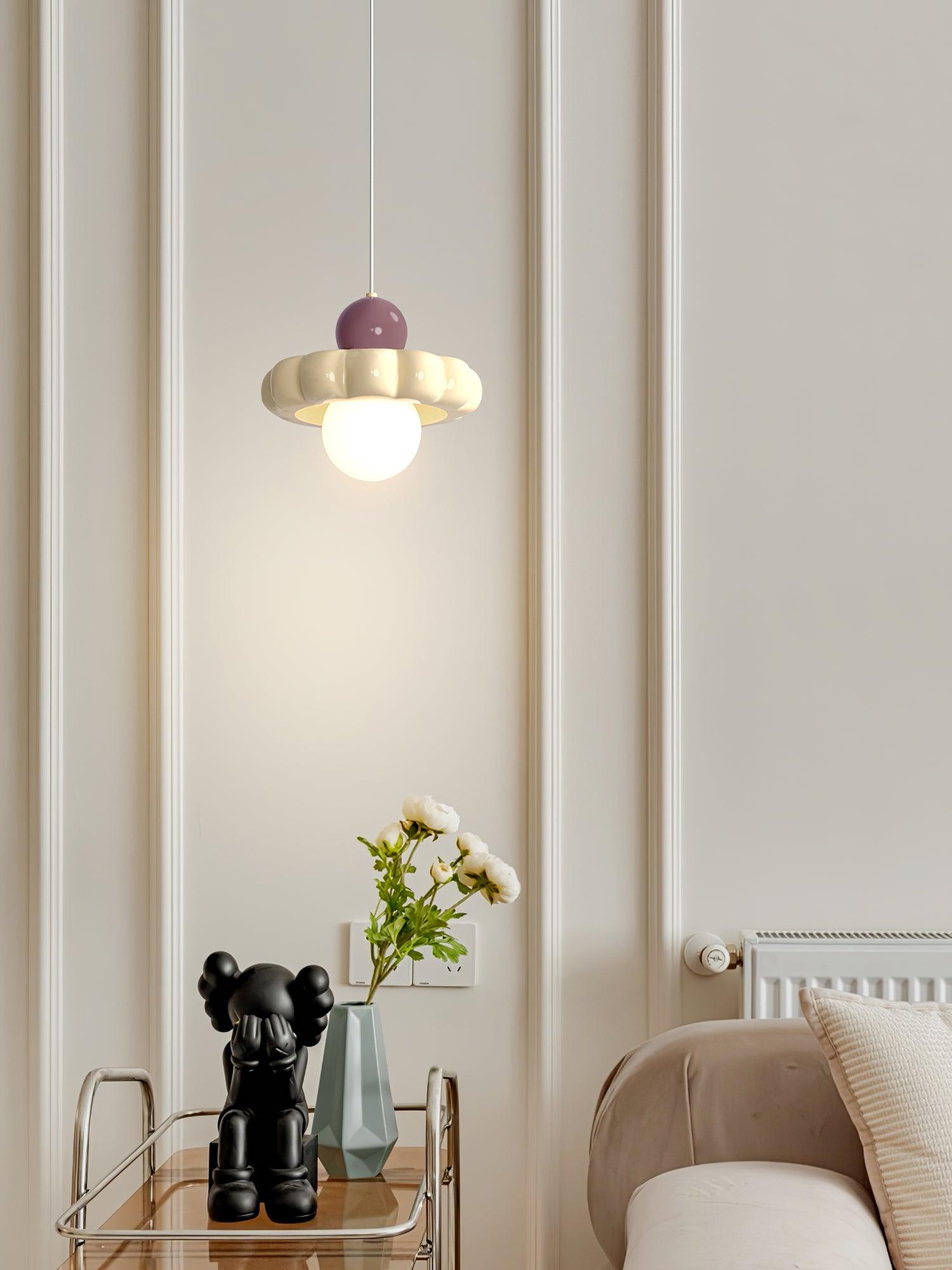 Stylish Cream Cloud Pendant Lamp - Modern Hanging Light Fixture for Bedroom, Living Room & Dining Room Decor