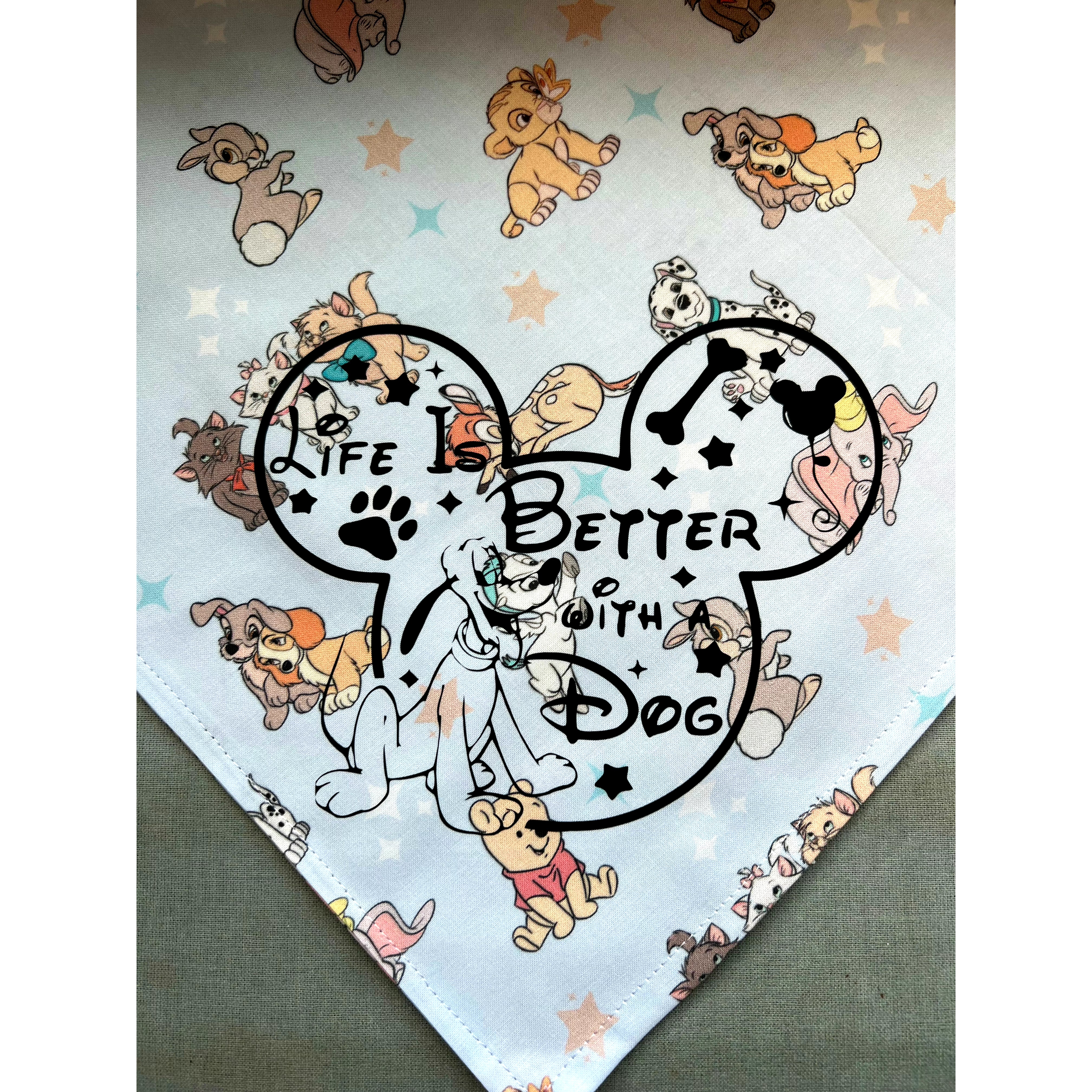 Disney Dog Bandana - Cute & Comfortable Pet Accessory for Dogs - Perfect for Walks, Playtime & Special Occasions