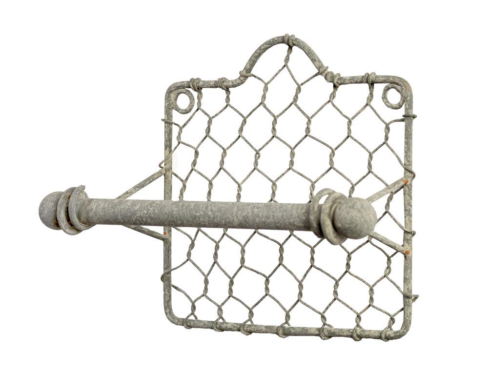 Rustic Chicken Wire Toilet Paper Holder - Vintage Farmhouse Bathroom Decor | Colonial Tin Works | Perfect for Country, Cottage & Farmhouse Style Bathrooms
