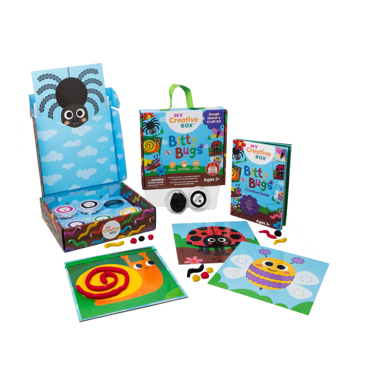 Bitty Bugs Play Dough Sensory Kit for Kids - DIY Craft Activity for Fine Motor Skills & Creativity - Perfect for Preschool Learning & Sensory Play at Home