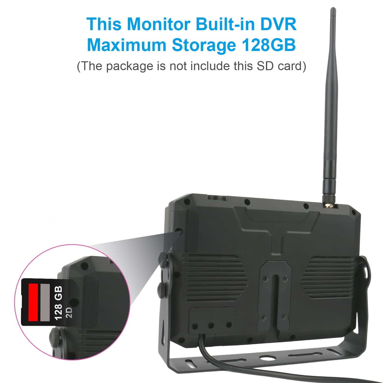 DALLUX 7 Inch Digital Wireless Backup Camera System with 1080P HD Monitor - IP69K Waterproof Rear/Front View Camera for Trucks, Trailers, RVs, Buses, Vans & Heavy Vehicles - Perfect for Safe Reversing, Parking & Blind Spot Monitoring