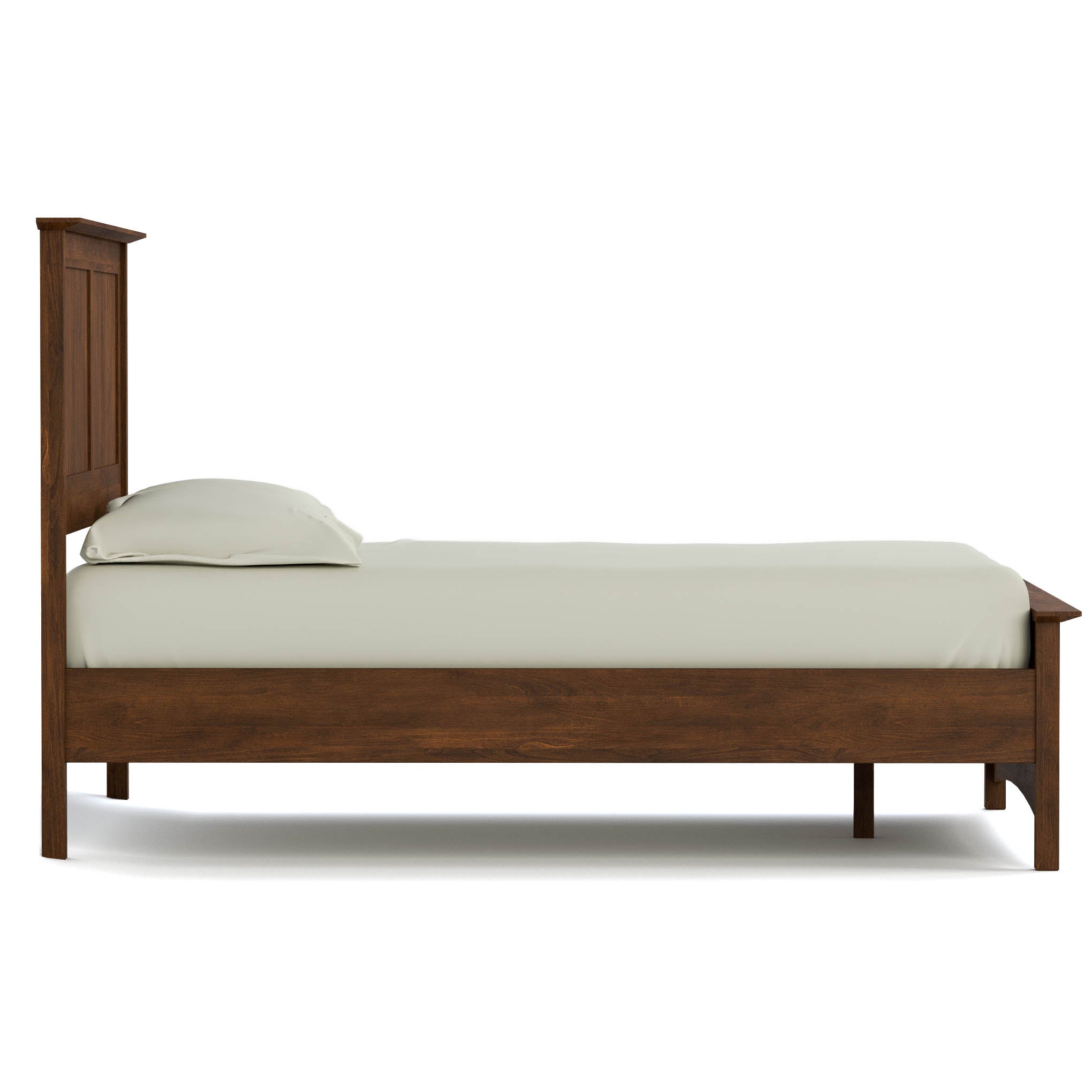 Gable Road Bed Frame - Sturdy Metal Platform Bed with Wooden Headboard - Perfect for Modern Bedrooms & Guest Rooms
