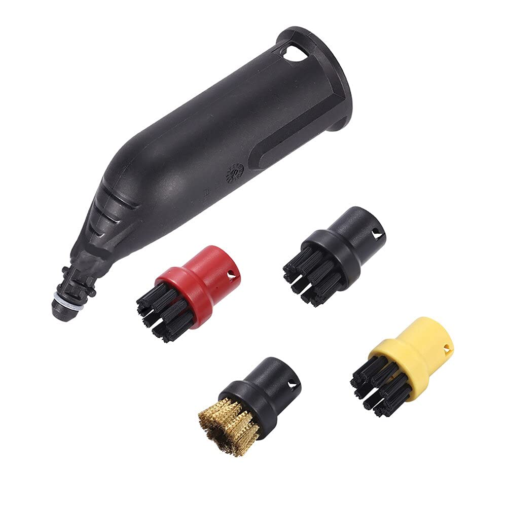 Karcher SC Series SC2 SC3 SC4 SC5 Steam Cleaner Extension Nozzle & Small Round Brush Kit - 15 Piece Set for Deep Cleaning Grout, Tiles, and Hard-to-Reach Areas