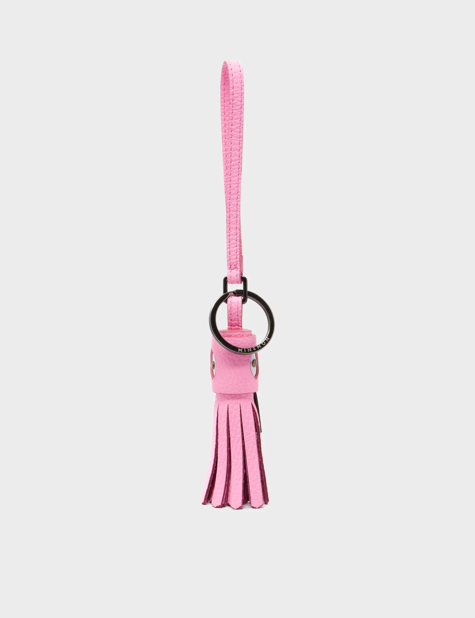 Callie Marie Hue Bag Charm - Soft Neon Pink Leather Keychain for Women | Stylish Accessory for Handbags, Backpacks, and Keys | Perfect Gift for Fashion Lovers