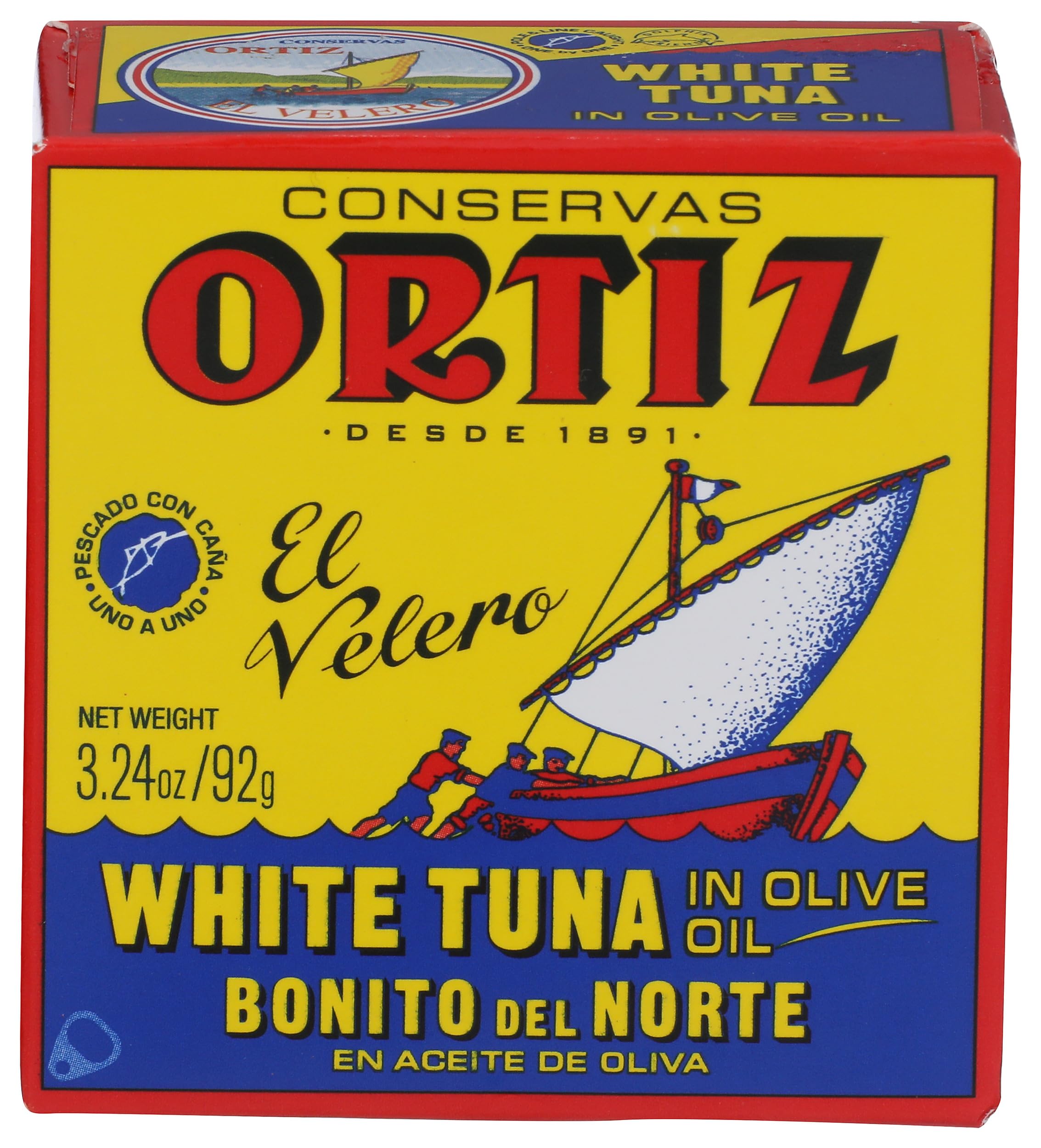 Premium ORTIZ Bonito Del Norte Tuna in Olive Oil, 3.24 oz (Pack of 6) - Gourmet Canned Tuna for Salads, Sandwiches & Mediterranean Recipes