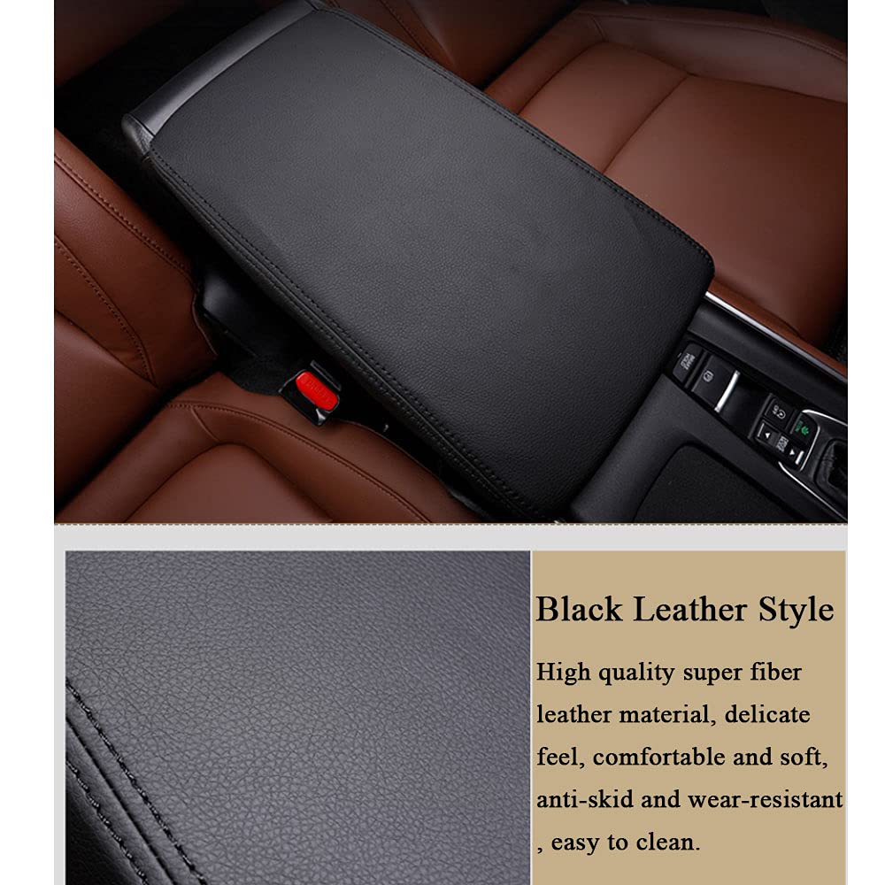 Premium Leather Center Console Armrest Cover for 2018-2021 Honda Accord - Scratch Resistant Interior Accessory (Black) | Perfect for Daily Commuting & Long Road Trips