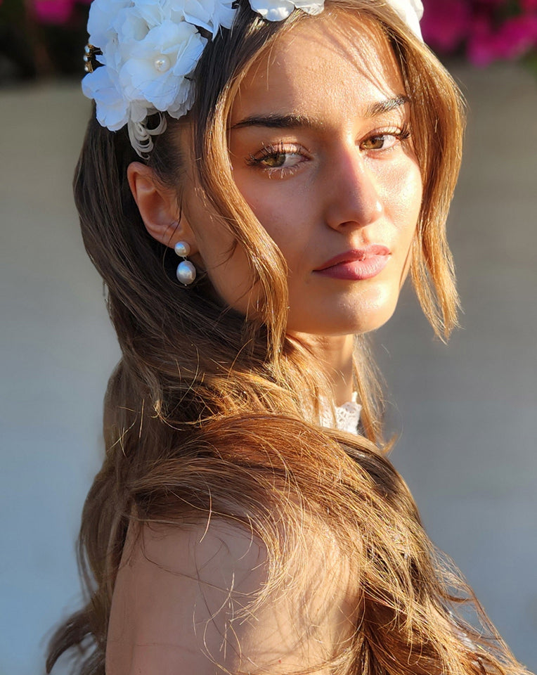 Elegant Pearl Wedding Earrings - Modern Baroque Pearl Drop Earrings by Lola Knight | Perfect for Bridal Jewelry, Formal Events & Special Occasions