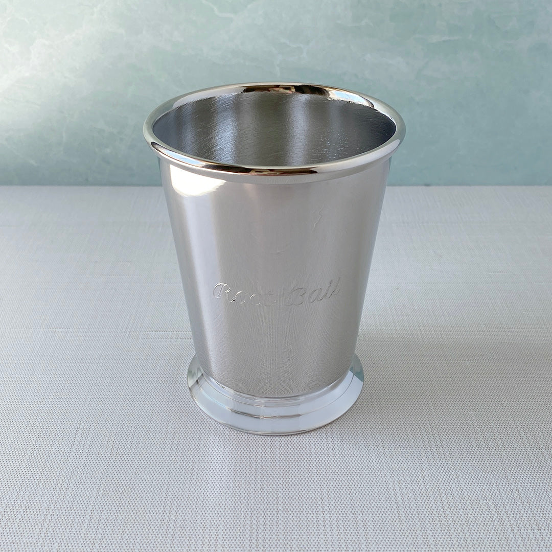 11oz Silver Plated Julep Cup - Elegant Mint Julep Drinking Glass for Bourbon Cocktails, Southern Parties & Wedding Favors