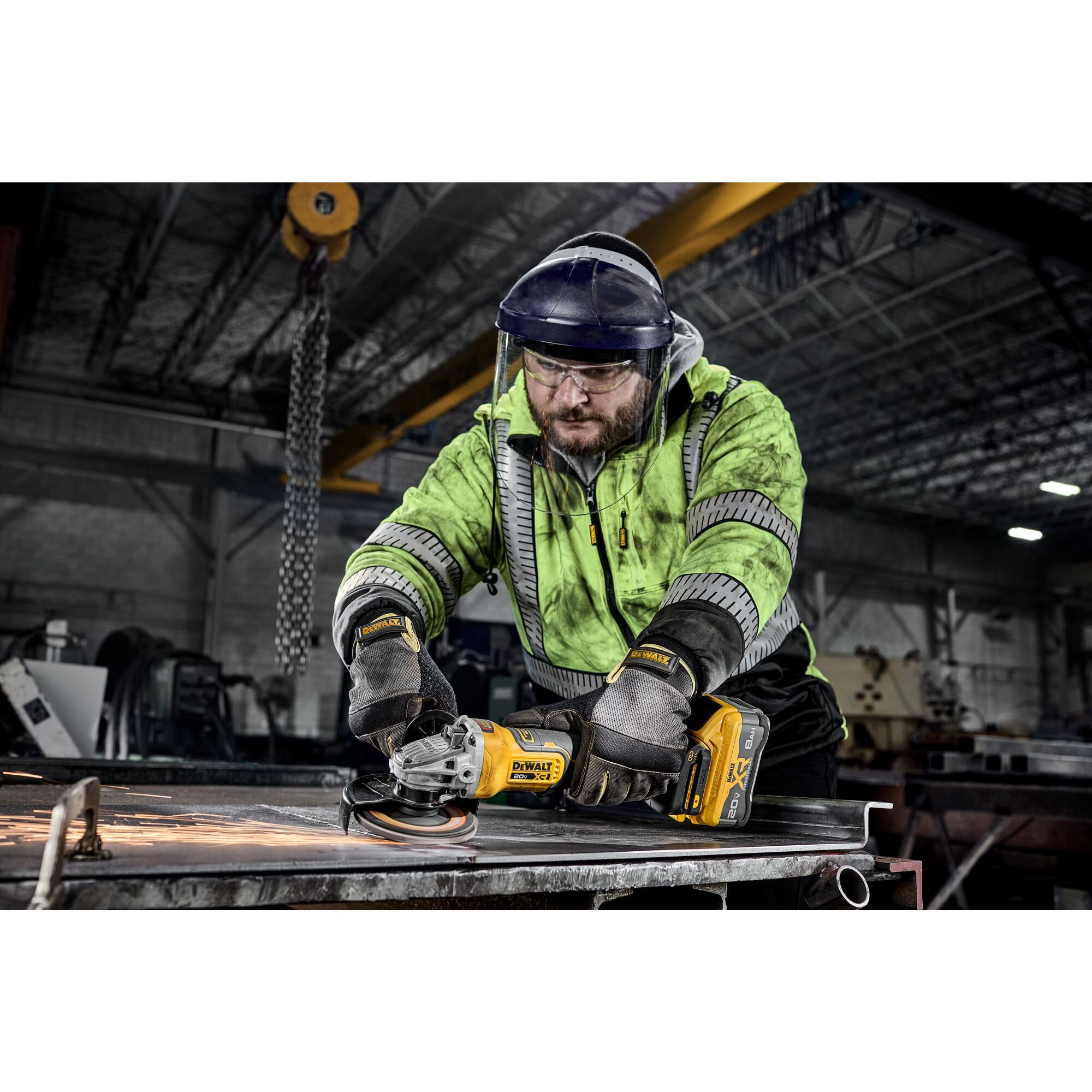 DEWALT 20V MAX XR Brushless Cordless 4.5-5 Inch Variable Speed Paddle Switch Angle Grinder (Tool Only, DCG410VSB) - Perfect for Metal Cutting, Grinding, and Polishing in Construction, DIY, and Workshop Projects