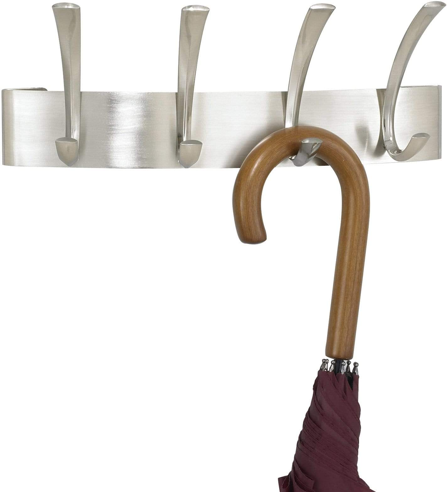 Safco 4205SL 4-Hook Metal Coat Rack - Durable Wall Mounted Entryway Organizer for Jackets, Hats & Bags - Perfect for Home, Office or School Locker Organization