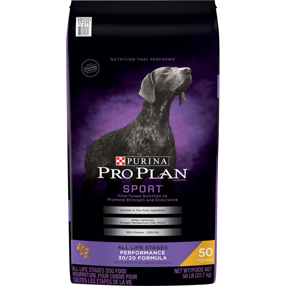 Purina Pro Plan Sport All Life Stages 30/20 High Protein Dry Dog Food for Active Dogs - Performance Formula for Training, Hunting & Outdoor Adventures