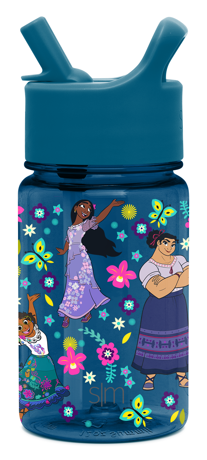 Summit Kids Plastic Water Bottle with Straw Lid - BPA Free Leak Proof Water Bottle for School, Sports & Outdoor Activities - Ideal for Boys Girls Ages 3-12