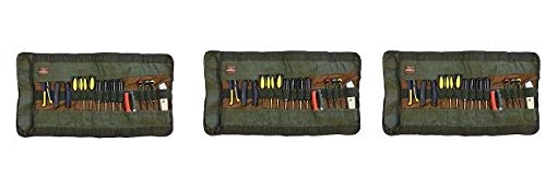 Bucket Boss 70004 Brown Tool Roll (3-Pack) - Durable Organizer for Wrenches, Screwdrivers & DIY Tools - Perfect for Mechanics, Carpenters & Home Improvement Projects