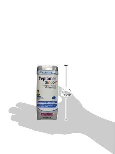 Peptamen Junior Nutritional Supplement - Strawberry Flavor, 8.45 fl oz (24-Pack) | Complete Nutrition for Kids with Digestive Issues, Tube Feeding or Malabsorption | Ideal for Home, Hospital & Travel Use
