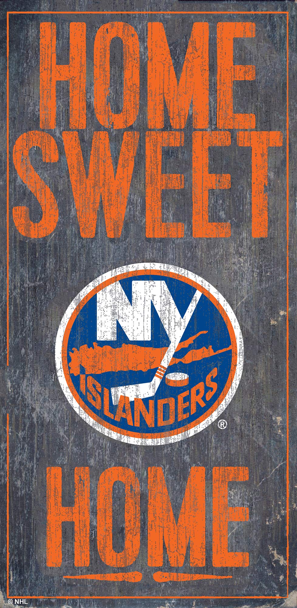 New York Islanders NHL Team Color Home Sweet Home Sign - 6 x 12 Inches - Unisex Wall Decor for Hockey Fans | Perfect for Game Room, Sports Bar, or Fan Cave Decor