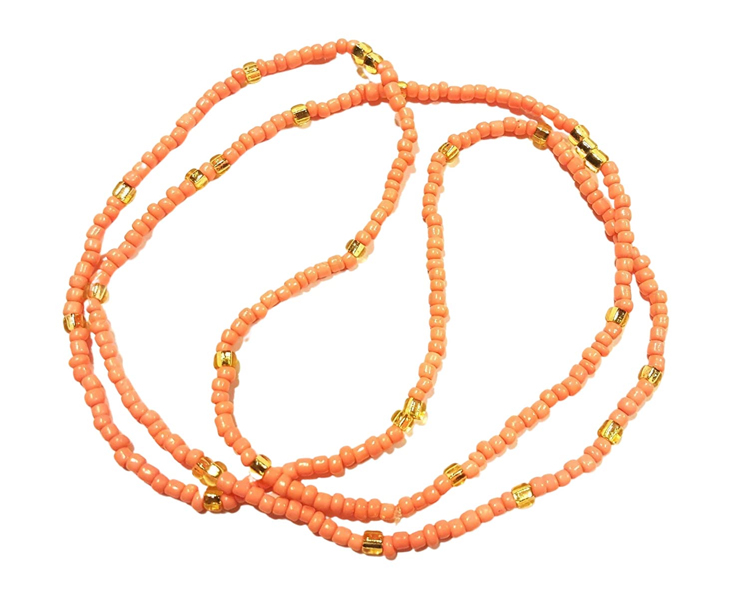 African Waist Beads for Women - Stretchable Seed Bead Belly Chain Body Jewelry - Minimalist Tribal Accessory for Belly Dance, Festival, and Boho Fashion