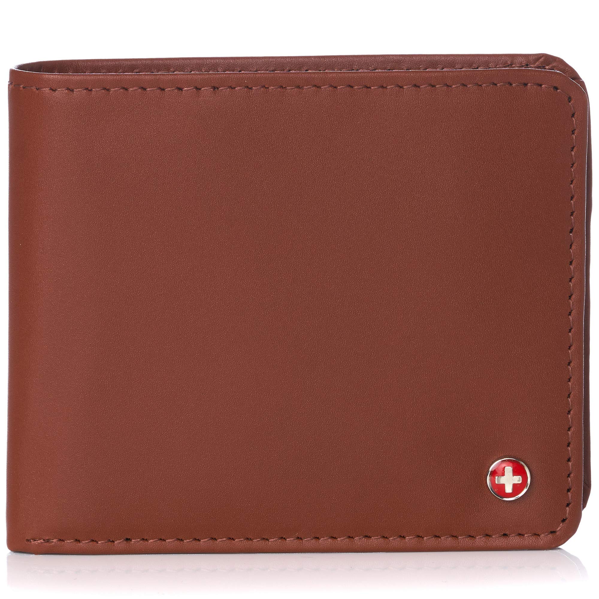 Alpine Swiss RFID Blocking Men's Wallet - Slim Bifold Leather Wallet with Divided Bill Compartment & Gift Box | Camden Collection | Perfect for Everyday Carry, Travel & Business Use
