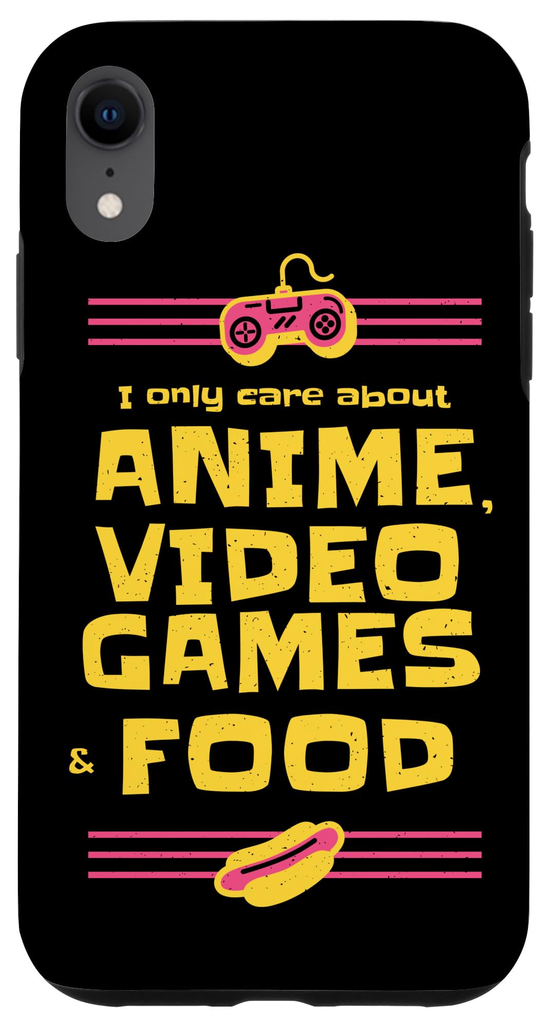 iPhone XR Anime Video Games & Food Funny Case - Cute Protective Cover for iPhone XR - Perfect for Anime Fans, Gamers & Food Lovers