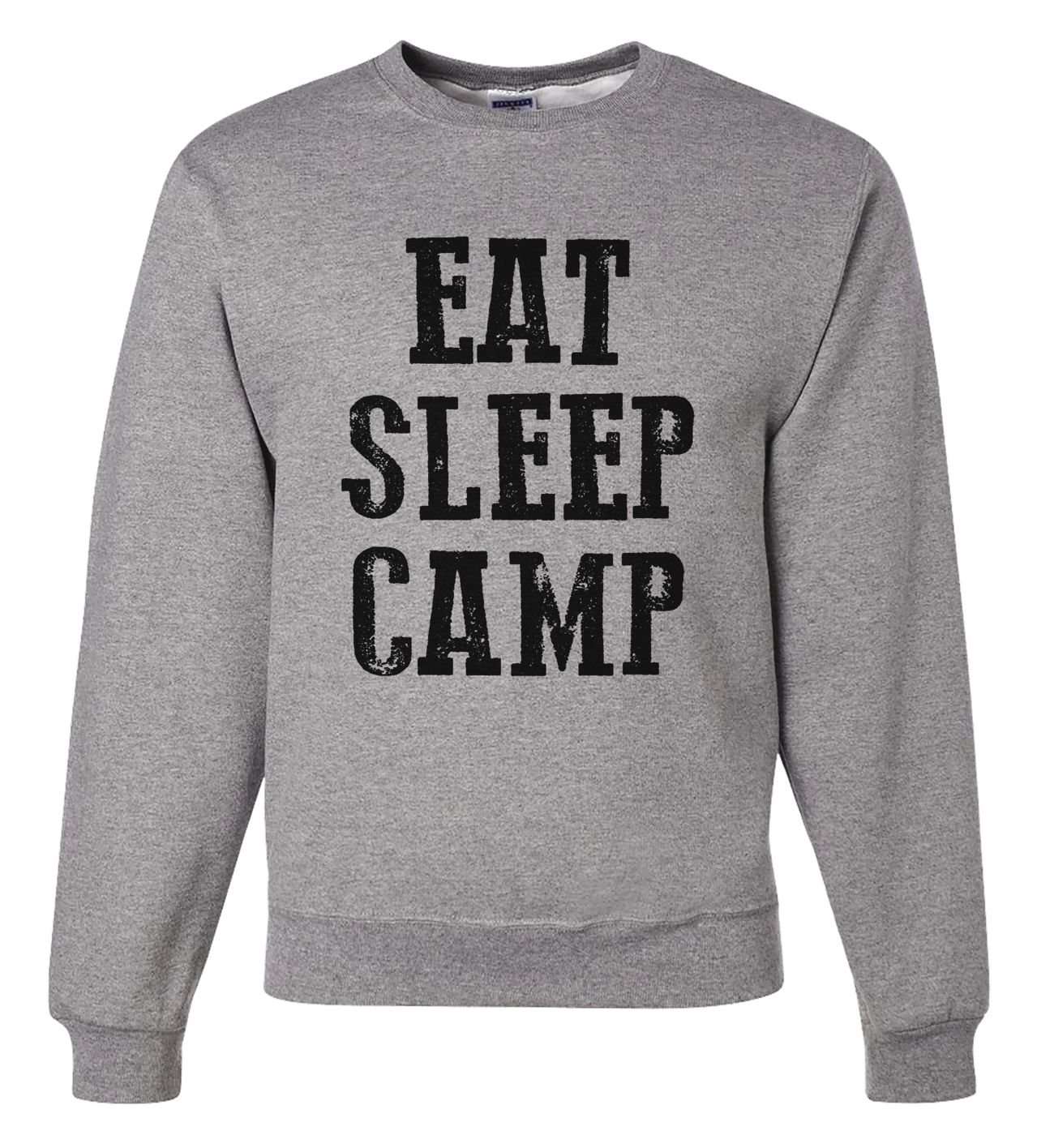 Custom Men's Eat Sleep Camp Sweatshirt - Cozy Pullover Hoodie for Outdoor Camping, Hiking & Casual Wear | Funny Graphic Novelty Gift for Campers