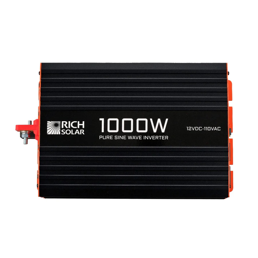 Rich Solar 1000 Watt Pure Sine Wave Power Inverter - Heavy Duty Industrial Grade for RVs, Boats, Off-Grid Solar Systems & Emergency Backup Power