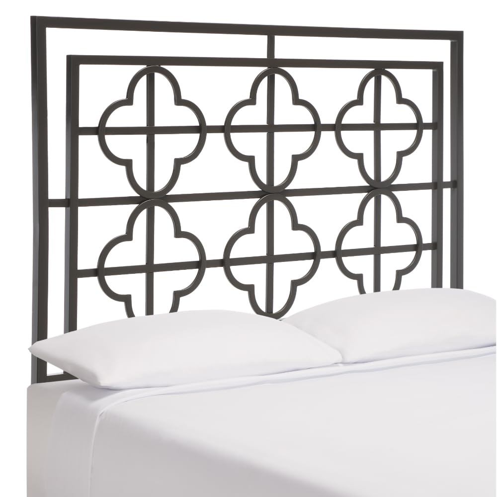 SAFAVIEH Home Collection Lucina Gunmetal Headboard for Full Size Bed - Modern Metal Bed Frame Headboard for Bedroom Decor, Perfect for Guest Rooms & Master Suites