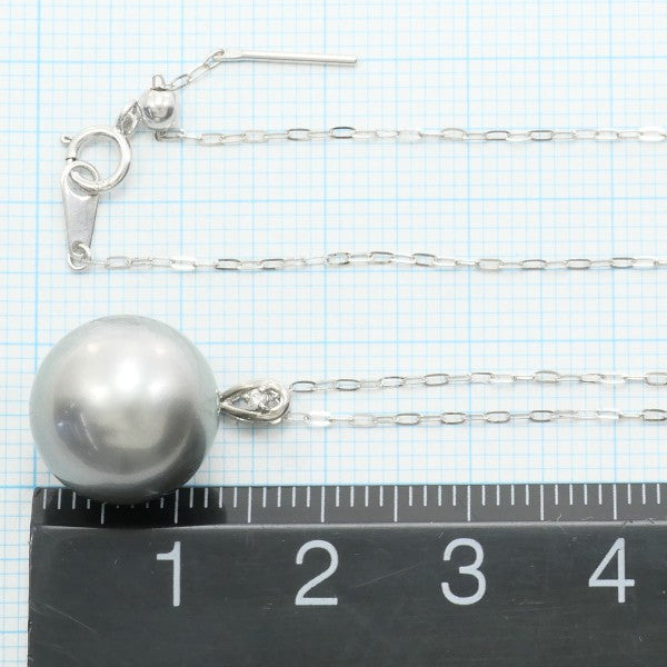 18K White Gold Pearl Diamond Necklace for Women - Elegant Bridal Jewelry, Anniversary Gift, Wedding Party & Special Occasion Accessories