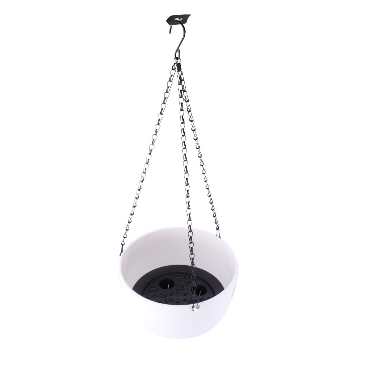 Yardwe Hanging Planter - Plastic Flower Pot Basket with Hook for Indoor Plants, Macrame Plant Hanger, Home Decor Storage Organizer - Perfect for Living Room, Balcony & Garden Decor