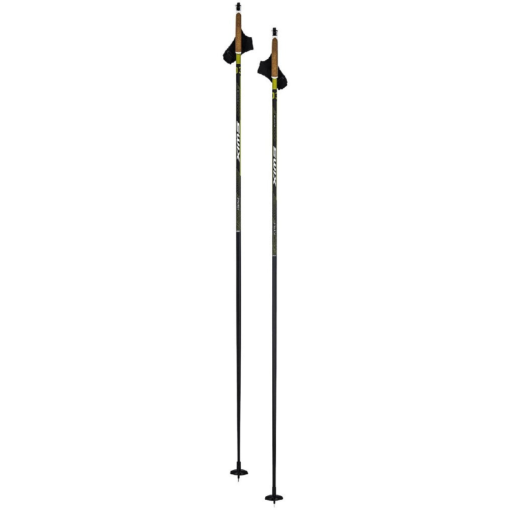 Swix Dynamic D3 Ski Poles - Lightweight Carbon Fiber Adjustable Trekking Poles for Alpine Skiing & Backcountry Touring - Perfect for Downhill Racing & Winter Mountain Adventures