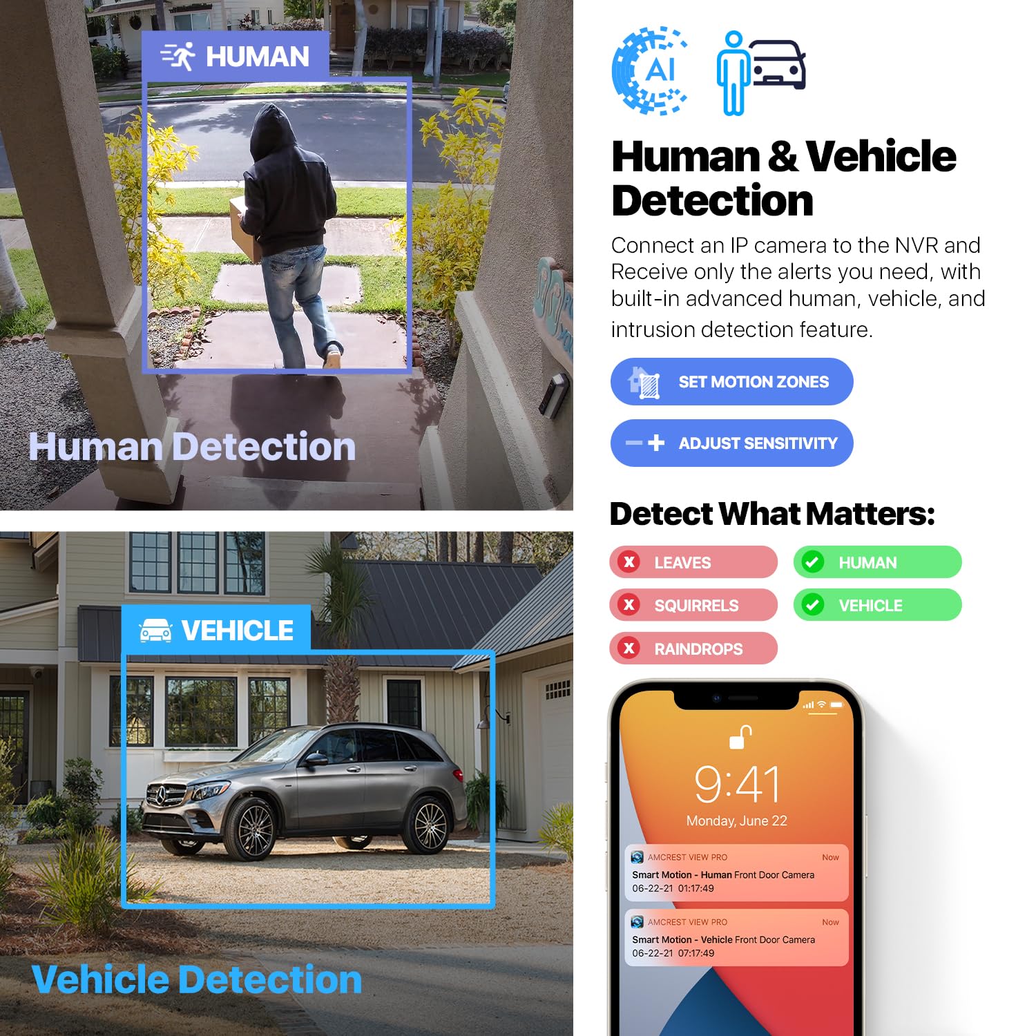 Amcrest 4K NV5232-EI 32CH AI NVR Security System with Facial & Vehicle Detection - Supports 32 x 4K IP Cameras & 2 x 16TB HDD (HDD Not Included) - Ideal for Home Security, Business Surveillance & Smart Office Monitoring