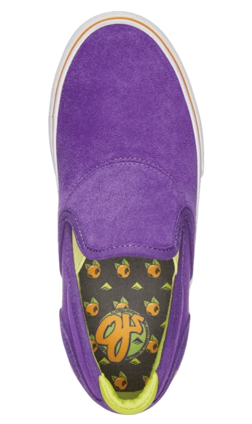 Emerica Wino X OJ Youth Slip-On Skate Shoes - Purple Casual Sneakers for Boys & Girls | Perfect for Skateboarding, School & Everyday Wear