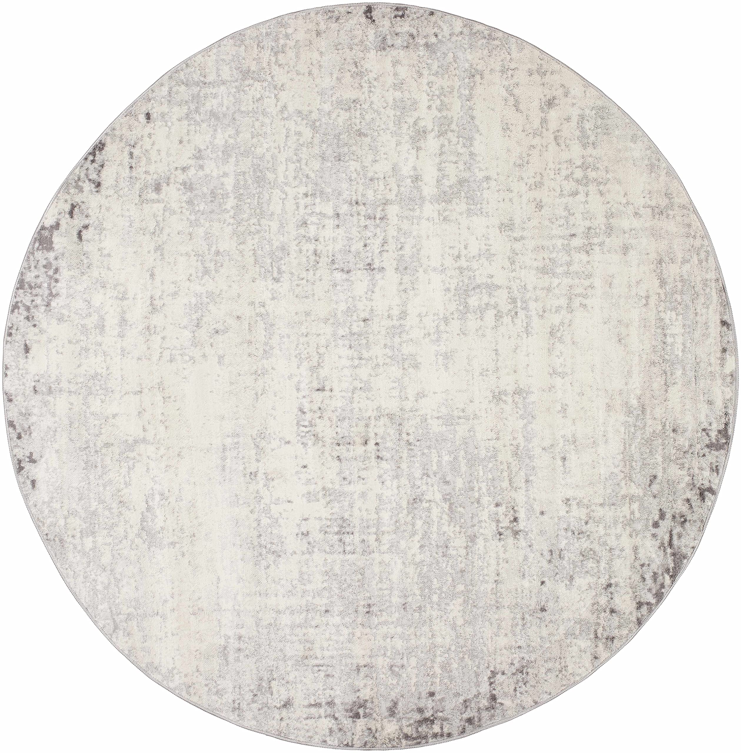 Modern Bohemian Abstract Area Rug - Neutral Beige Cream Brown Gray Distressed Carpet for Living Room Bedroom Dining Room - 7'10